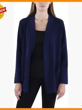 Open Front Cardigan Sweater with Pockets for Layering Office Casual